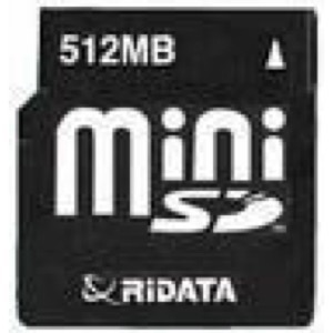 RiData 512 MB mini SD kort